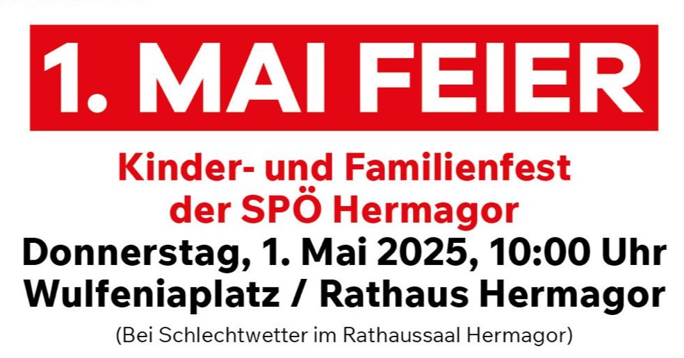 Einladung 1. Maifeier Hermagor
