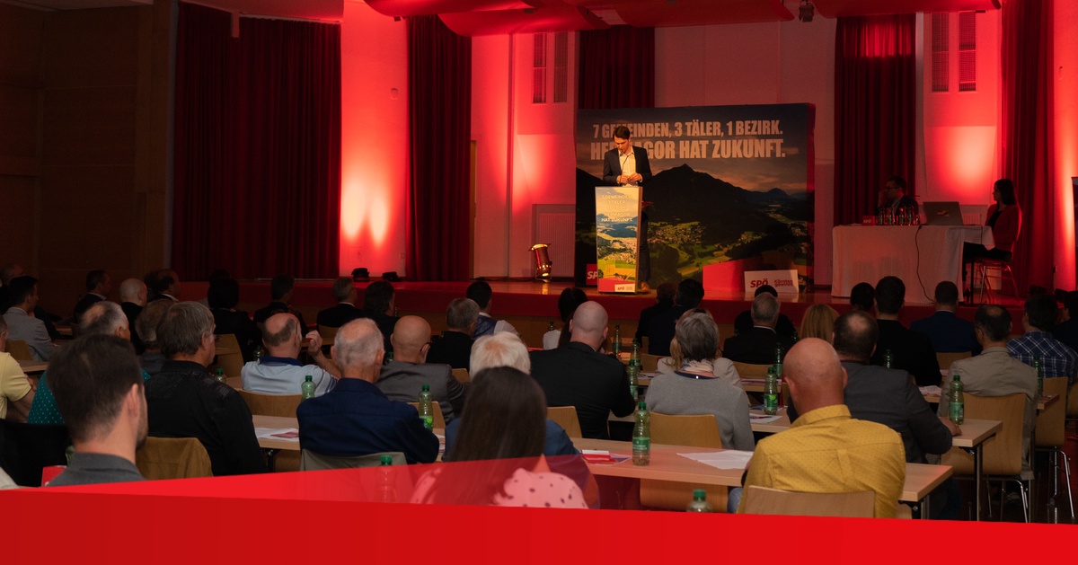 SP&Ouml;-Hermagor: Luca Burgstaller mit 97 Prozent als Bezirksparteivorsitzender von Hermagor wiedergew&auml;hlt