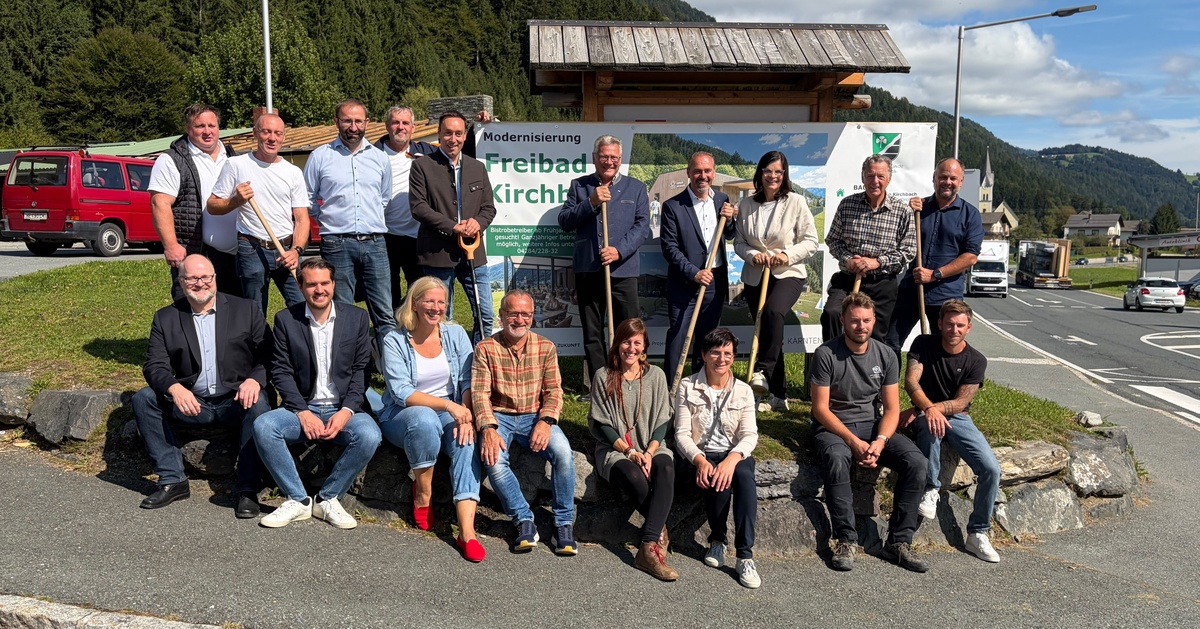 Spatenstich f&uuml;r die Sanierung des Freibads Kirchbach
